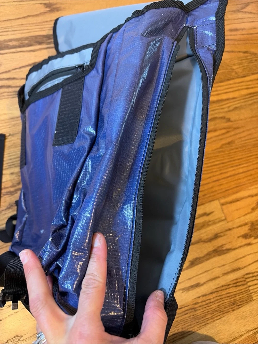 RAREFORM Brooklyn 20L Blue Backpack Laptop Sleeve Eco Upcycled Billboard Outdoor
